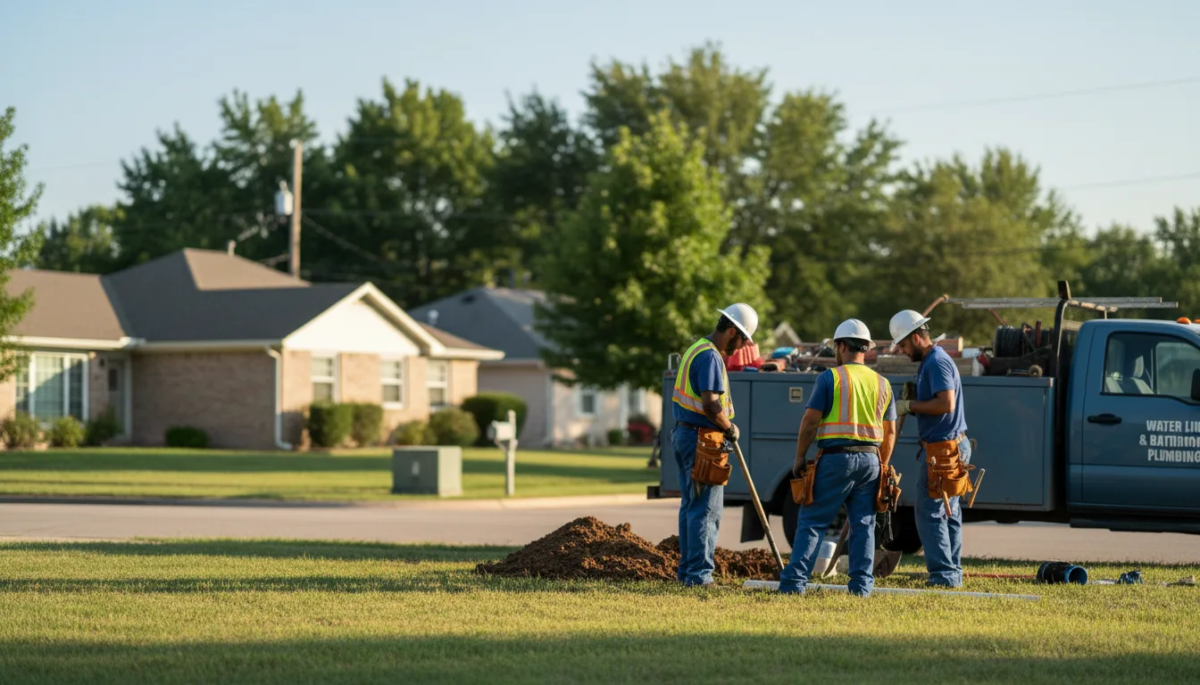 Residential water line and bathroom plumbing service in Holstein, NE